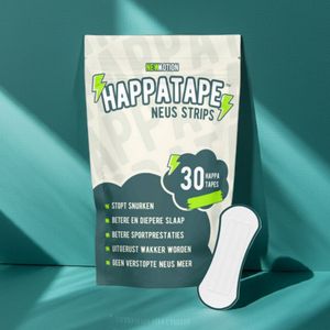 HappaTape™ Transparante Neusstrips V2 Klein (S) – Vrijer ademen – Onzichtbaar & Sterke Lijm – Anti Snurken - 30 stuks - 1 maand