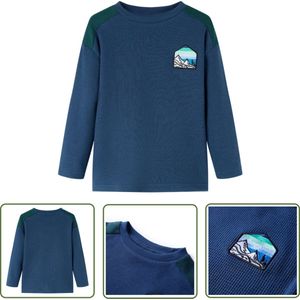 vidaXL Meisjestrui - Kindertruien - Kindertrui 116 marineblauw - Jongenstrui - Blauwe Trui - Wintertrui