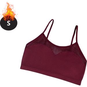 Bovista BH Zonder Beugel - Zonder Bandjes - Push-up Bh's - Comfort Beha - Comfortabel - Sexy - Bordeauxrood - Maat S