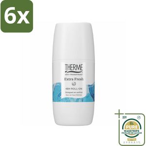 Therme - Extra Fresh 48H Roll-on - Anti-transpirant - Beschermend - 60ml - Voordeelverpakking - 6 stuks - 48 uur bescherming - Roll-on