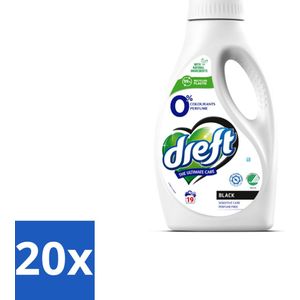 Dreft - Vloeibaar Wasmiddel - 0% Donkere Was - Kleurbescherming - 19 Wasbeurten - Bulkverpakking - 20 stuks