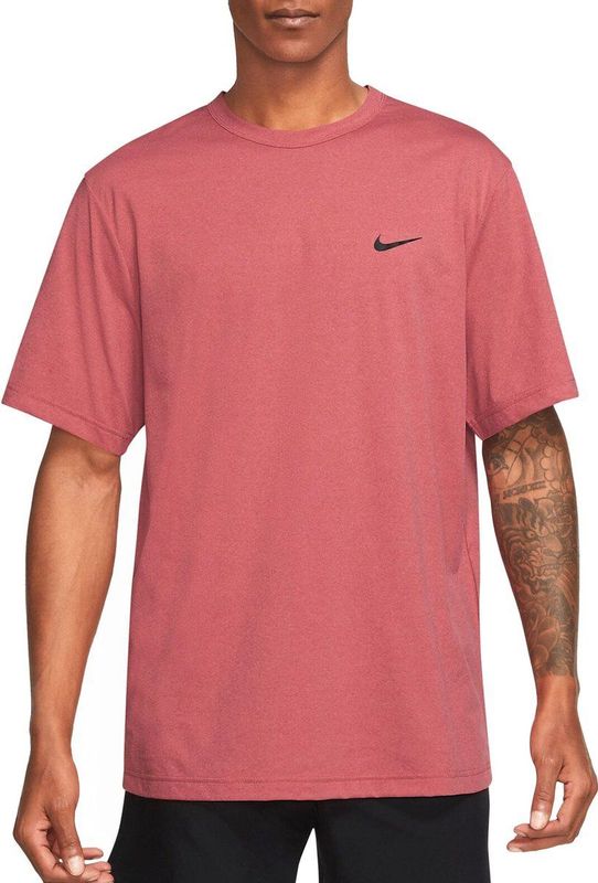 Nike - Dri-FIT UV Miler - Sportshirt - Donker Roze - 100% Polyester