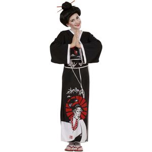 Zwarte Japanse kostuum voor meisjes  - Verkleedkleding - 146/152