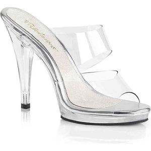 Fabulicious - FLAIR-402 Muiltjes met hak - US 14 - 45 Shoes - Transparant
