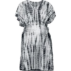R.E.D. Rock-Engineered Design zwart/witte korte jurk in kaftanstijl - Dames - S