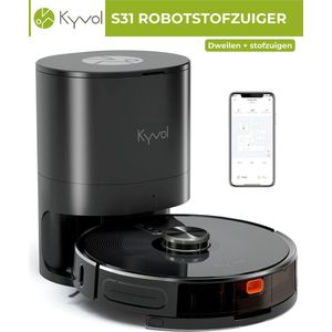 Cybovac S31 Robot stofzuiger met laadstation en dweilfunctie - Zwart | Elektrisch | Automatisch | met app | Leegt zichzelf | Smart