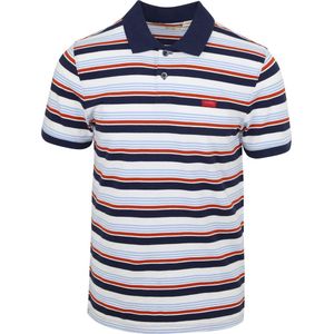 Levi's - Poloshirt Streep Blauw - Modern-fit - Heren Poloshirt Maat M