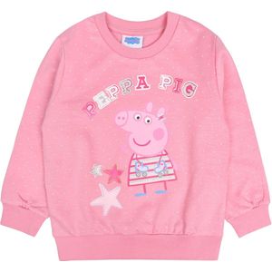 Peppa Pig sweater, trui, roze met stippen en glitter, maat 92