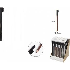 Wynie - Wenkbrauwpotlood met borsteltje - Zwart/Black - Nummer 001 - 1 stuks