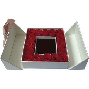 Sieradendoos - Zeep Rozen - Wit - Valentijn - Valentijn Cadeautje Voor Haar - Valentijnsdag - Valentijn Cadeautje Vrouw
