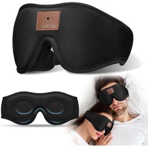 Slaapmasker met hoofdtelefoon - Ruisonderdrukkend Bluetooth slaapmasker voor volwassenen en kinderen - Goede nachtrust - Zwart