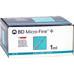 Insuline Spuitjes U-40 BD Micro-Fine 100 stuks 1.0 ml