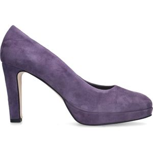 Manfield - Dames - Paarse leren pumps - Maat 41