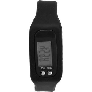 Sport Fitness Tracker Bracelet Calorie Counter Pedometer Black