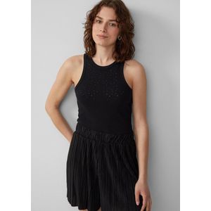 QS - Top - Zwart - Mouwloos - Slanke Pasvorm - Jersey