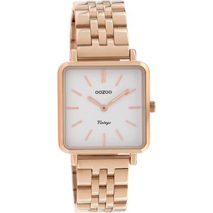 OOZOO Timepieces - Rosé goudkleurige horloge met rosé goudkleurige roestvrijstalen armband - C9958