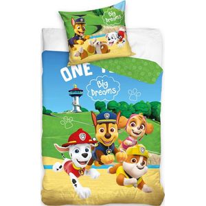 Dekbedovertrek Paw Patrol 140x200 cm 60x63 cm 100%Katoen