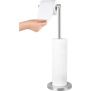 Vrijstaande toiletrolhouder - opvouwbare houder - roestvrijstalen badkamer - anti-roest - 5 papierrol - chroom Toilet Paper Holder