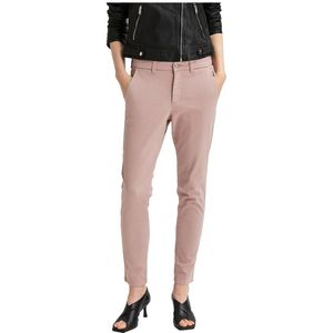 Selected Miley Mid Waist Chino Broek Roze 34 Vrouw