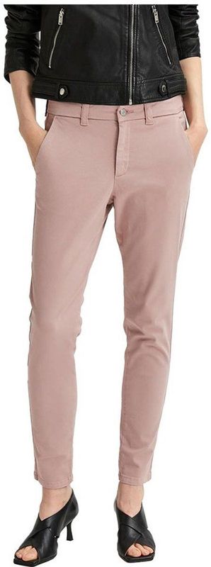 Selected Miley Mid Waist Chino Broek Roze 34 Vrouw