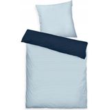Tom Tailor - Satine Beddengoedset - Blauw - 140x200 cm met Kussensloop 70x90 cm