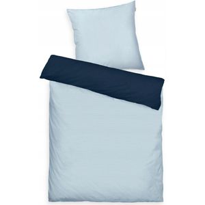 Tom Tailor - Satine Beddengoedset - Blauw - 140x200 cm met Kussensloop 70x90 cm