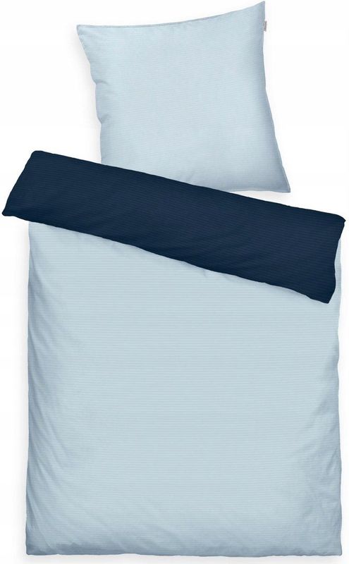 Tom Tailor - Satine Beddengoedset - Blauw - 140x200 cm met Kussensloop 70x90 cm