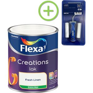 Flexa - Creations - Lak - Extra Mat - Fresh Linen - 750 ml + Lakroller