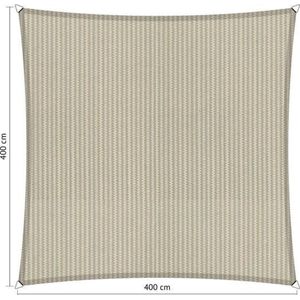 Shadow Comfort® Vierkantige Schaduwdoek - UV Bestendig - Zonnedoek - 400 x 400 CM - Sahara Sand