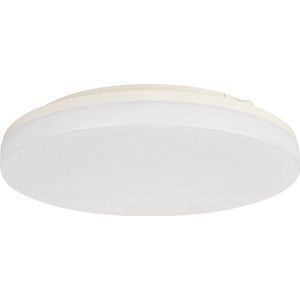 LED Plafondlamp - Plafondverlichting - Badkamerlamp - Andres - Opbouw Rond 20W - Waterdicht IP54 - Helder/Koud Wit 6400K - Mat Wit - Kunststof