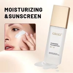 Kleurveranderende Foundation - SPF15 Zonnebrandcrème - Matte Afwerking - Hydraterende Formule - Volledige Dekking voor Lichtbeige Tinten & Types
