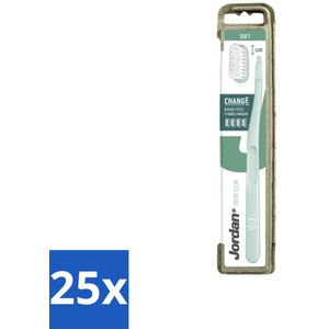 Jordan - Tandenborstel - Green Change - Soft - 4 Opzetborstels & 1 Houder - Bulkverpakking - 25 stuks