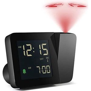 Wekkerradio met Projectie - Digitale Wekker - Digitale Klok - Zwart