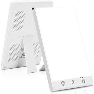 Daglichtlamp - lichttherapielamp - 6500K - Wit -Lichttherapielamp als Bureaulamp - 3 Lichtstanden - Timerfunctie