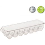 Waal - Eierhouder koelkast voor 14 eieren transparant - eierdoos - eiermand - eierrek - BPA vrij