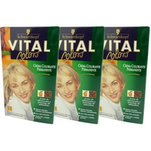 Schwarzkopf Multipack 3x Vital Colors 13 lichtblonde beige haarkleurkleuring