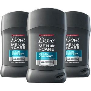 Dove Men Care Clean Comfort Deodorant Man - Deo Stick Man - 48h Frisse en Verzorgde Oksels - 3 x 50 ml