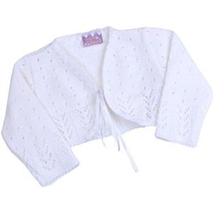 Bolero jasje voor meisjes 0-24 maanden - Soft roze en wit