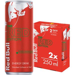 Red Bull - The Red Edition - Watermeloen - Blik - 12x 2 packs - 24 stuks à 250 ml