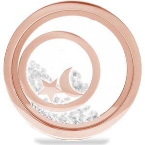 Silventi Lockits 982501567 Stalen Munt - 33 mm - Roségoudkleurig