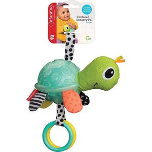 Infantino -  Textured Schildpad Buggyspeeltje - Kinderwagen speeltjes