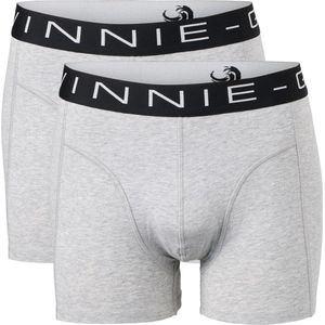 Vinnie-G Boxershorts 2-pack Grey Melange/Black - Maat XXL - Heren Onderbroeken Grijs - Geen irritante Labels - Katoen heren ondergoed