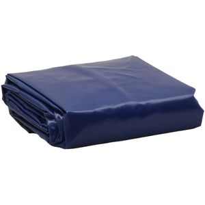 The Living Store Dekzeil 650 g/m² Ø 2,4 m blauw - Afdak - Dekzeil - Tuindekoratie - Outdoordecoratie - Caravancover