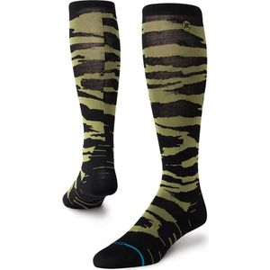 Stance heren perforance freshtek infiknit snow kniekousen creeky meadow ul wool zwart & groen