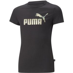 Puma Ess+ Nova Shine Logo T-shirt Met Korte Mouwen Zwart 4-5 Years Meisjes