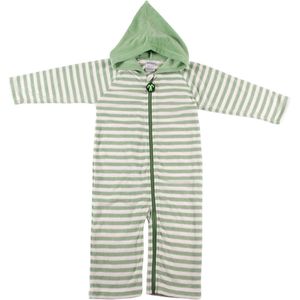 Ducksday onesie unisex - Green stripe - 80/86