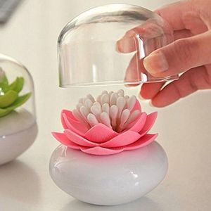 Wattenstaafje Opbergdoos - Mini Creatieve Stofdichte Opbergdoos - Multifunctioneel & Decoratief - 1 Stuk - Roze