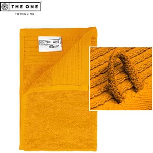 The One Towelling Classic Gastendoek - Kleine handdoek - Hoge vochtopname - 100% Gekamd katoen - 30 x 50 cm- Okergeel