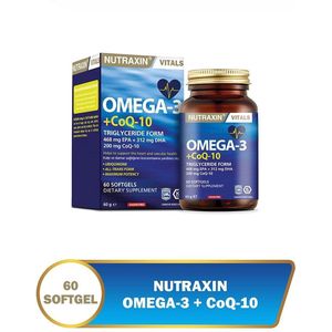 Nutraxin - Omega 3 Co-Q10 (60 x capsules) - Omega 3 - vis supplement