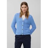 s.Oliver - Gebreid Vest - Lichtblauw - V-hals - Losse Pasvorm